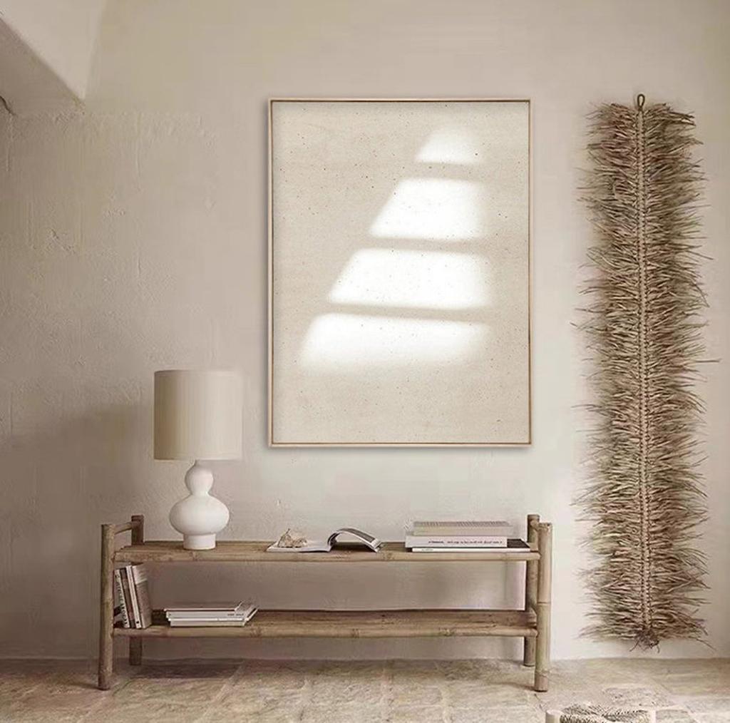 Бежевая белая картина ваби-саби текстура настенное искусство нейтральная белая абстрактная ручная живопись на холсте настенный декор для гостиной без рамки