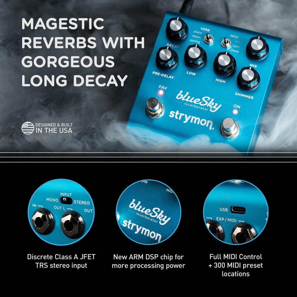 Strymon BlueSky V2 Reverb Guitar Pedal