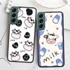 Новый Милый чехол для телефона с принтом коровы Для Galaxy A55 A35 A25 A15 A03S A04S A05S Samsung A20E A30 A40 A50 A70 A71 A51 A41 A31 A10S A21S C