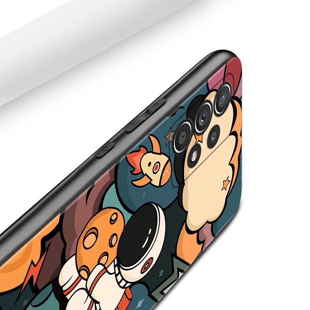 Чехол с милым мультяшным астронавтом для Samsung Galaxy A51 A71 A01 A11 A21 A21s A31 A41 A72 A52 A42 A32 A22 A12 A02 A02s F42