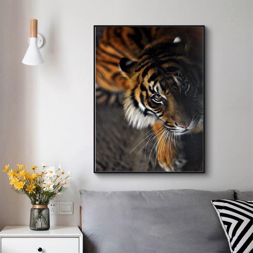 Diy Tiger Painting 5d Diamond Rhinestone Art Picture Full Diamond Embroidery Mosaic Animal Picture Cross Stitch Kit Decoration