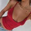 Women's Summer Solid Colour Sexy V-Neck Slim Small Camisole Tank Top