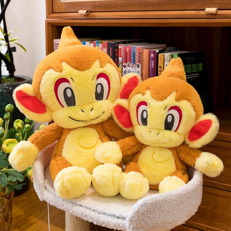 Cute Chimchar Plush Toy 30 40cm Soft Stuffed Animal Pillow Cartoon Monkey Doll Holiday Christmas Gift For Kids