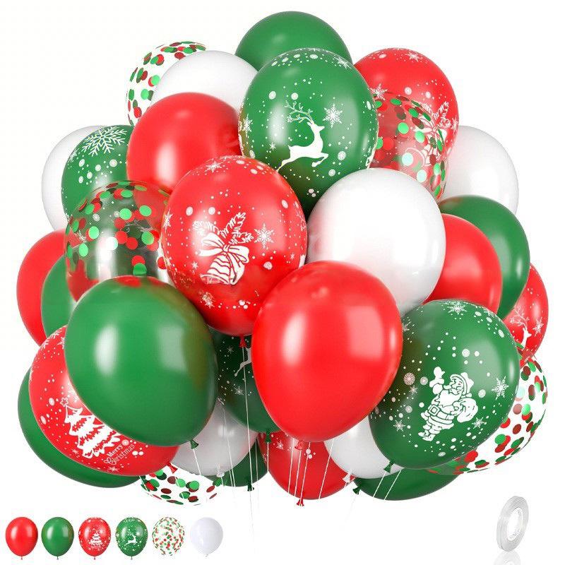 50PCS 12-inch Matte Balloon Set for Birthday, New Year, Wedding, and Party Decorations