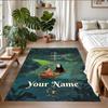 Crystal Velvet Rug Custom Name Text, Soft Non Slip Floor Mat Home DecorSpirited Away