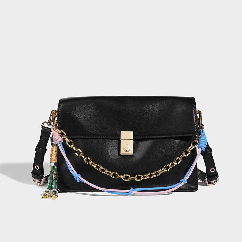 2025 Spring/Summer New Fashion Versatile Small Square Bag Messenger Chain Underarm Biker Bag Single Shoulder Crossbody Women's Bag Trendy
