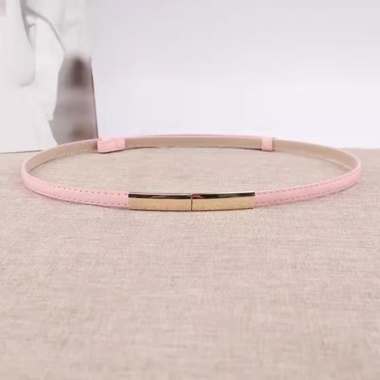 Ремень женский из искусственной кожи, регулируемый, тонкий, с застежкой-кнопкой, декоративный пояс для платья, аксессуары для одежды