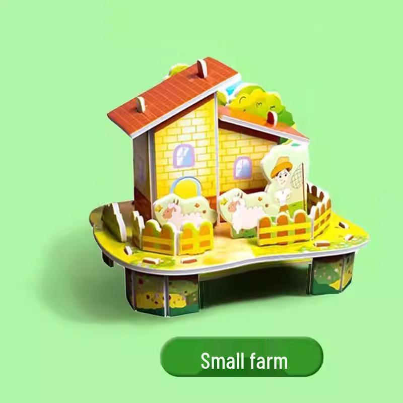 3D Пазл Модель Дома DIY Развивающая Игрушка для Детей 3-6+ лет
