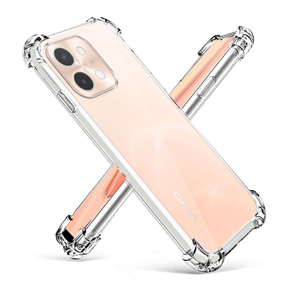 Для Vivo Y28 4G чехол V2352 прозрачный противоударный силиконовый мягкий чехол для телефона Vivo Y36i 5G /Vivo Y28 Y 28 VivoY28 защитная задняя крышка