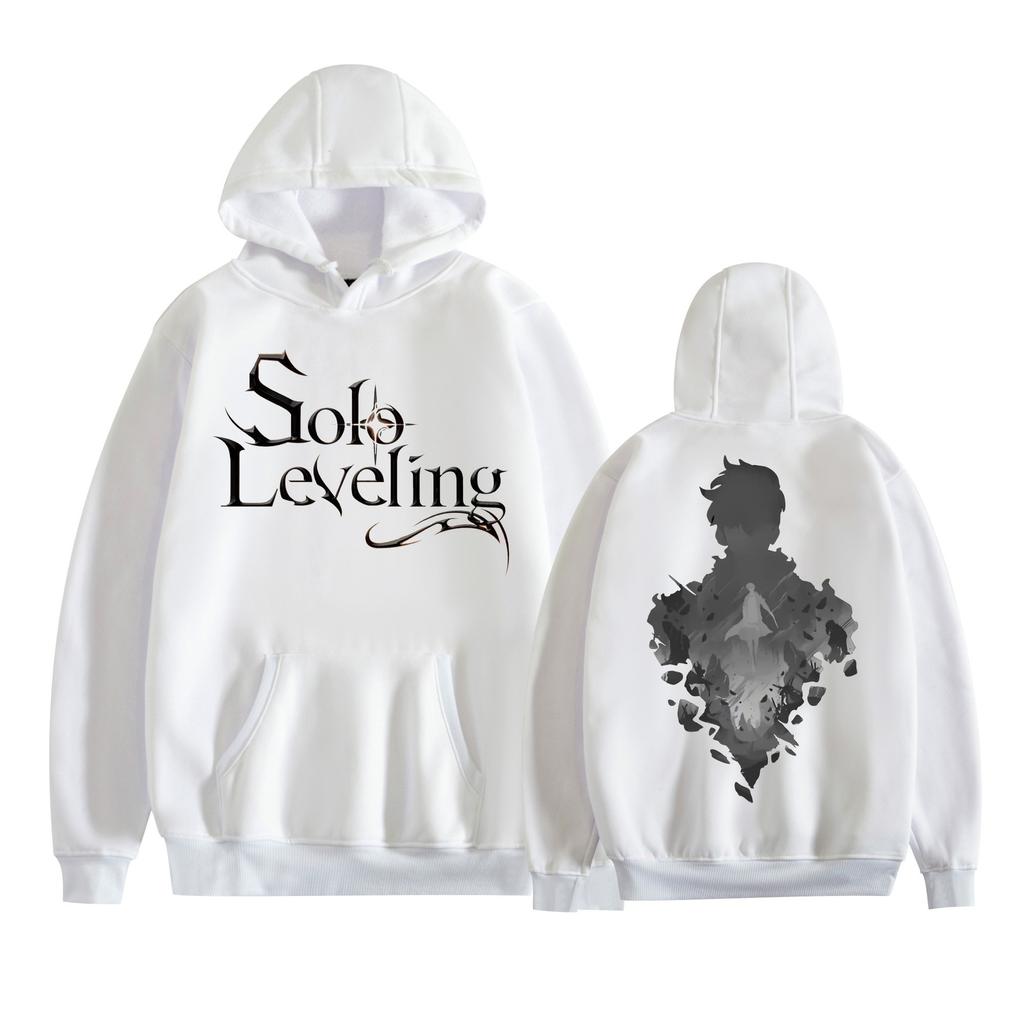 Hot Anime Solo Leveling Sung Jin-Woo Printed Hooded Men Women Prevalent Hoodies Casual Loose Pullover Harajuku Male Sweatshirt