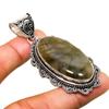 Labradorite Gemstone Handmade 925 Silver Plated Jewelry Pendant 2.46"