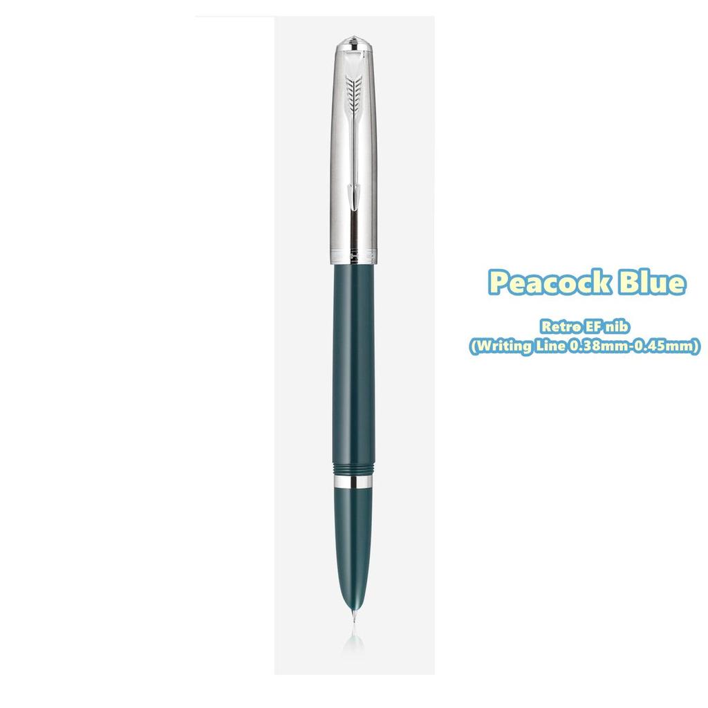 Jinhao 86 Classic Retro Fountain Pen Balanced Weight Silver Arrow Clip Extra Fine Nib Office School Daily Writing