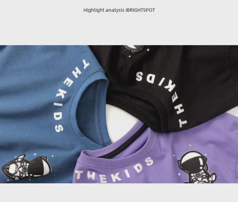 Футболки из двух частей для детей в корейском стиле с длинными рукавами и круглым вырезом для мальчиков на весну и осень