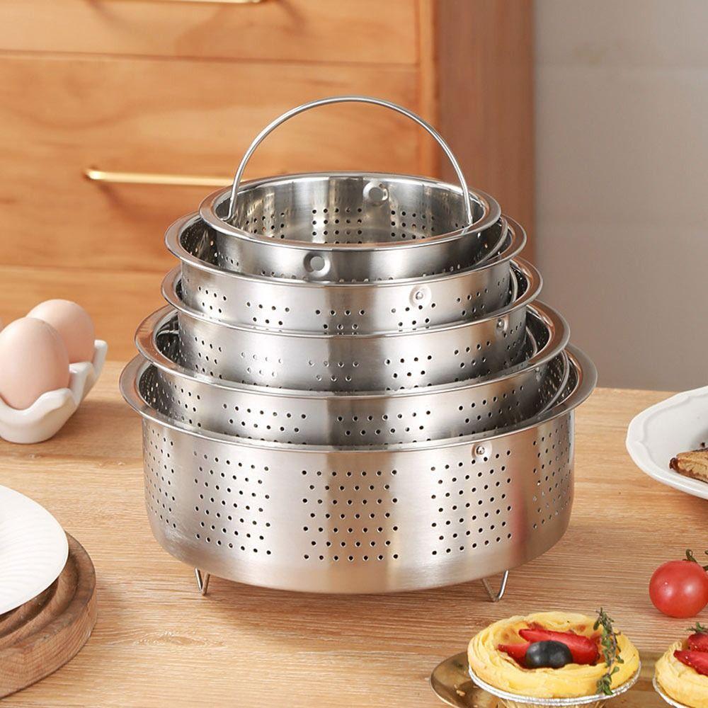 Rice Pressure Cooker Food Steamer Basket Stainless Steel Drain Basket Food Rack  Kitchen