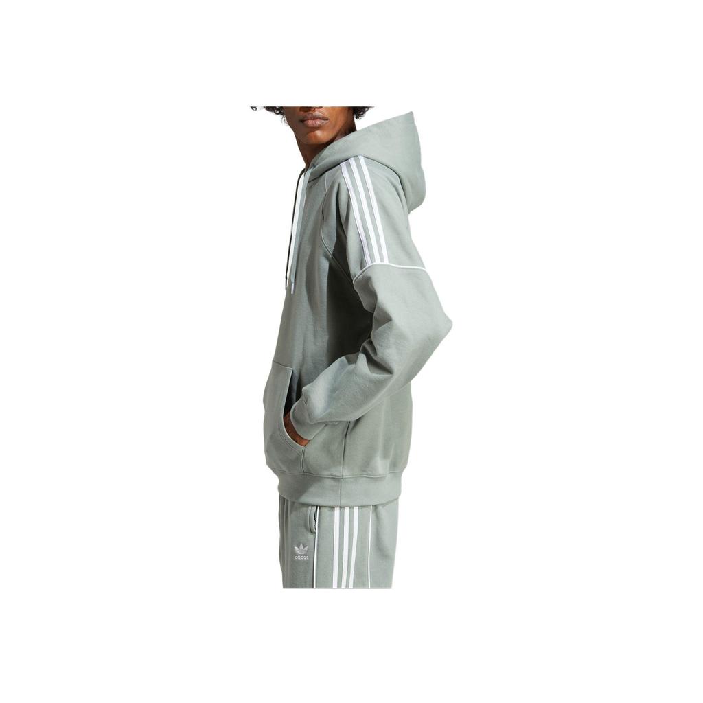 Adidas Originals Rekive Solid Color Brand Print Logo Kangaroo Pocket Hoodie Men Hoodies Green IB8688