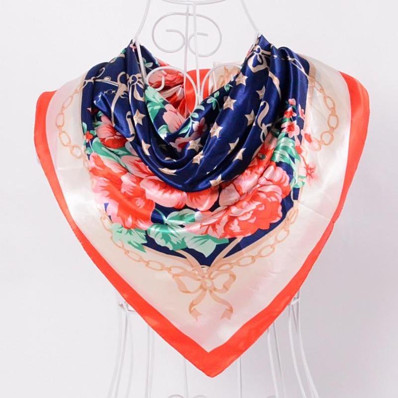 Black Gold Silk Scarves Bufandas Female Scarfs Shawl Fashion Elegant Satin Square Scarves Fall Winter Brand Silk Scarf Hijab