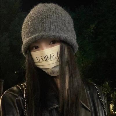 Содержит вязаную шапку из смесовой шерсти для женщин на зиму, японская универсальная шерстяная шапка, большой обхват головы, шапка-бини, маленькая шапка от холода, подчеркивающая лицо