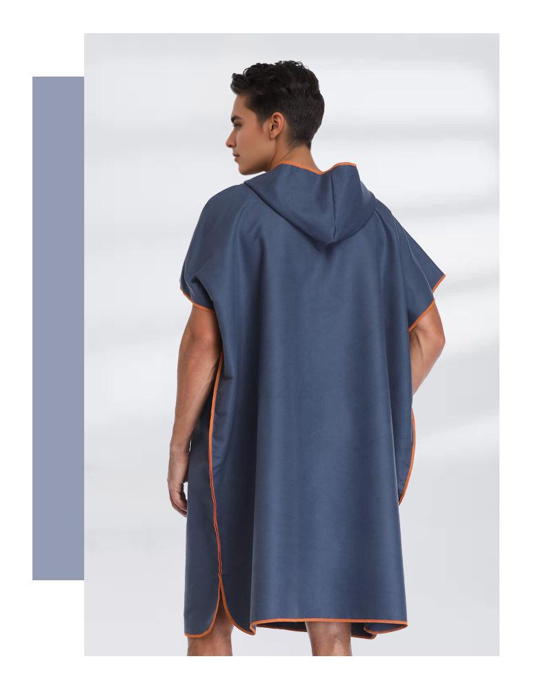 Взрослое пляжное полотенце/накидка из микрофибры с капюшоном для быстрого высыхания