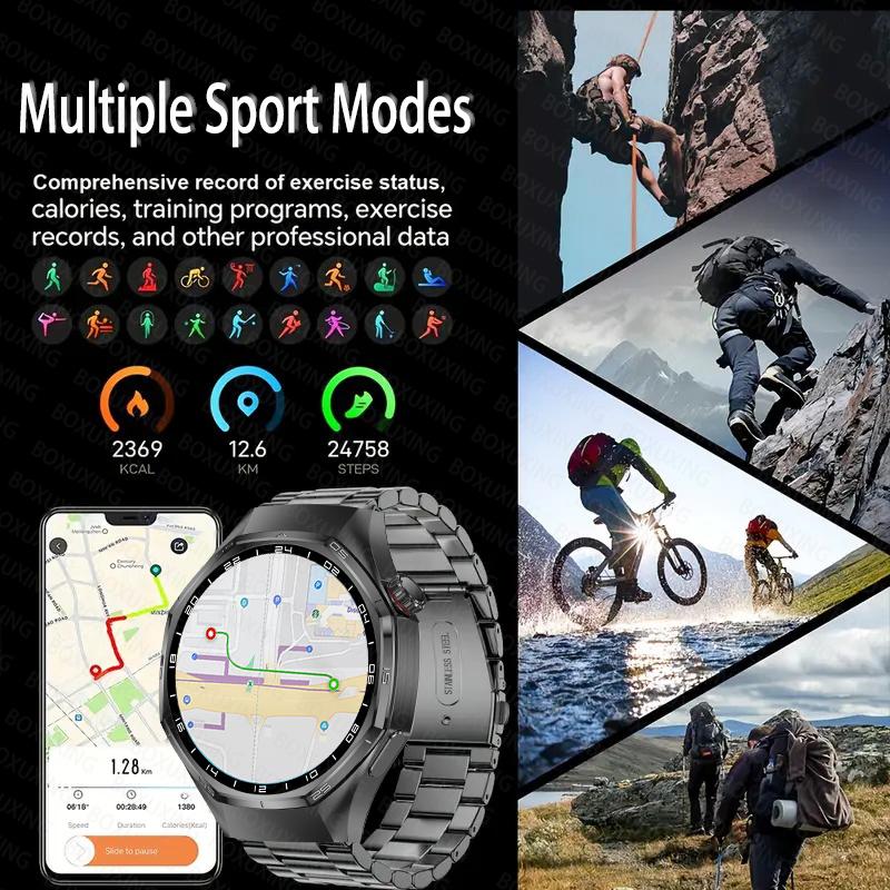 Новые Улучшенные Часы 6 Max GPS Отслеживание Тренировок Пульс Кислород в Крови AMOLED Bluetooth Звонки Спорт Водонепроницаемые Умные Часы