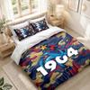 Bedding Set 1 Duvet Cover 2 Pillowcases France Football Print Bedroom Home Decoration
