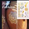 Tattoo Sticker Waterproof Bronzing Disposable Temporary Tattoo Metal Retro Tattoo