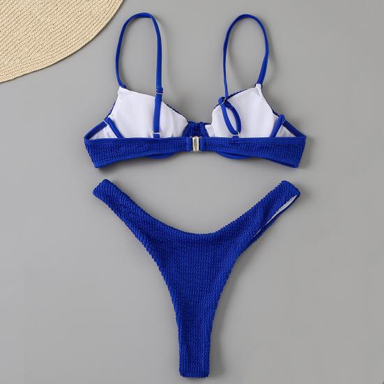 2 Pcs/Set Charming Bathing Suit Hot Sleeveless Sexy Backless Women Swimsuit for Water Activity