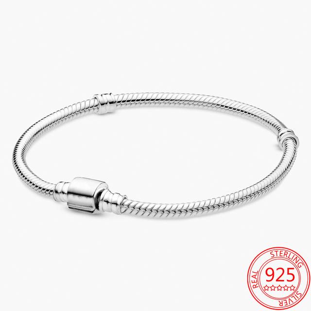 Подлинный браслет Classic Moment из стерлингового серебра S925 пробы со сверкающей круглой застежкой в форме сердца и звездой Pav éBracelet для девушки, ювелирное украшение в подарок