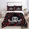 3D Skull Printing Bed Cover King Size Polyester Bed Clothes Design Soft  High Ranking Home Bedclothes