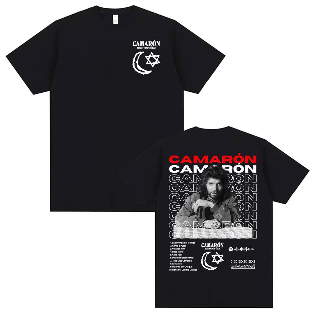 Rock Camaron De La Isla Album Graphic T Shirts Men Women Fashion Hip Hop Punk Street Tshirts Cotton Summer Short Sleeve T Shirt