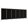 VidaXL Room Divider 6 Panels Folding Room Separator Privacy Screen Partition Living Room Decoration Black 350273