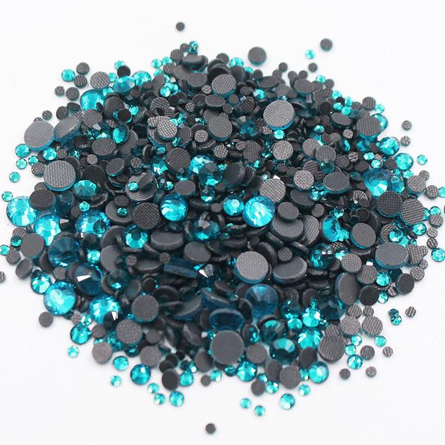 Glitter Mix Size Rhinestones Shiny Crystals Strass Glue Stones Beads Crystals Fabric Crafts Gems Hotfix Rhinestones for Clothes