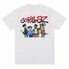 Music Band Gorillazs Punk Rock Print T Shirt 90s Casual Fashion Short Sleeve Plus Size T Shirt Unisex