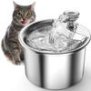 Cat Water Fountain Smart Super Silent Automatic Circulation Filtration Stainless Steel Pet Fountain EU Plug