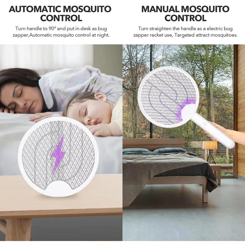 3500 В складная электрическая мухобойка-ракетка для уничтожения комаров с УФ-лампой, ловушка для мух от комаров с зарядкой от USB
