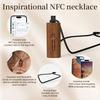 Ожерелье-крестик с Библией NFC, Ожерелье-крестик, Нажмите для отображения Ежедневного стиха из Библии, Деревянное ожерелье веры, Христианский ежедневный стих из Библии
