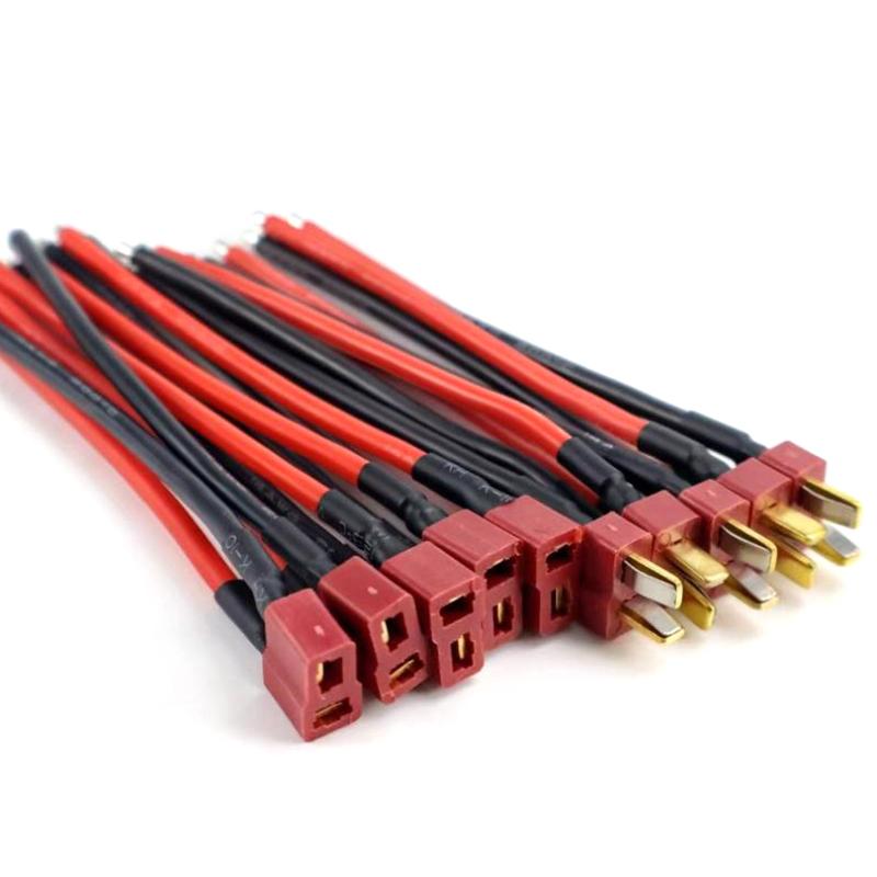 Deans Ultra Pigtail Cable T Plug Connector Male/Female 10Cm 12/14Awg Soft Silicone Wire For Rc Quadcopter Lipo Battery Expand
