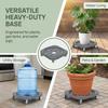 2PCS PP Plant Roller Base Heavy Duty Gas Tank Tray Durable Plant Caddy With Wheels