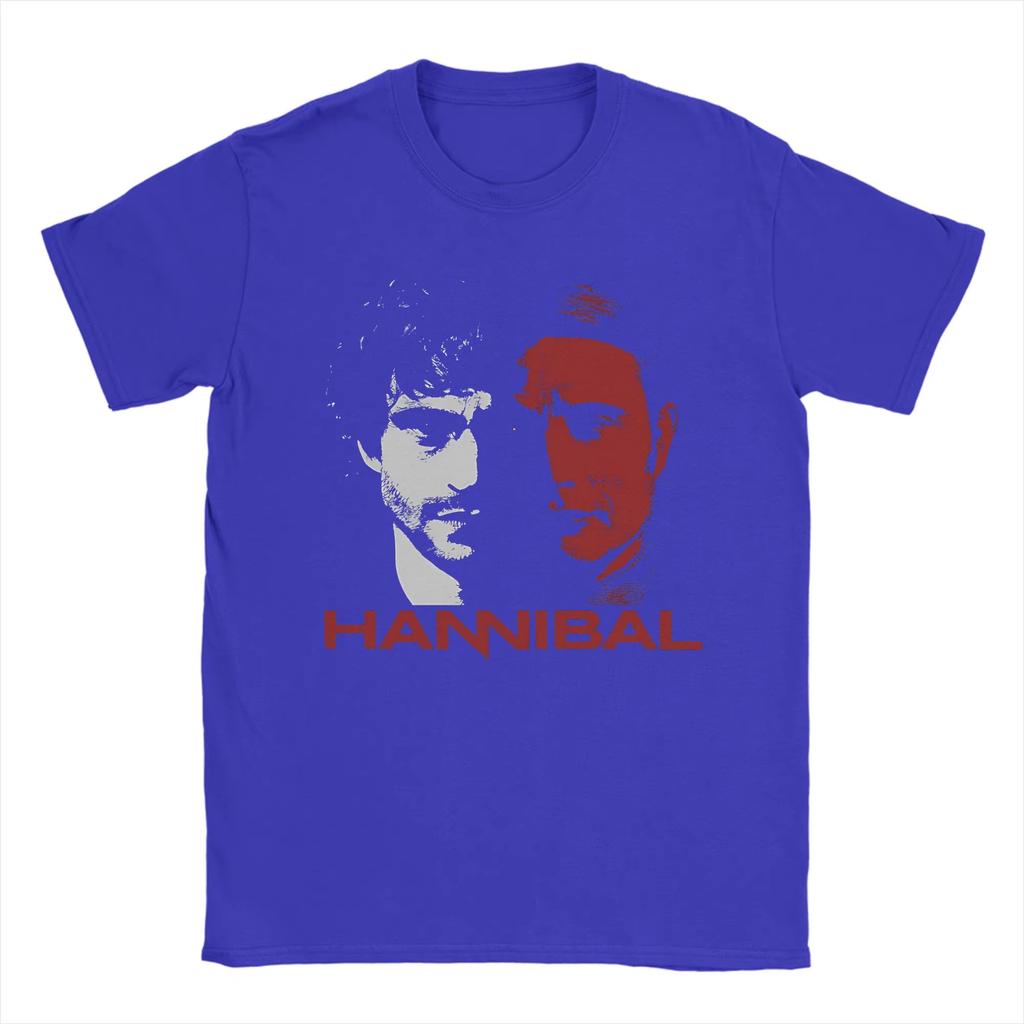 Hannibal Lecter pattern print casual loose cotton Hot sale Unisex Tshirt Summer fashionNew Oversized neck Unisex Tshirt
