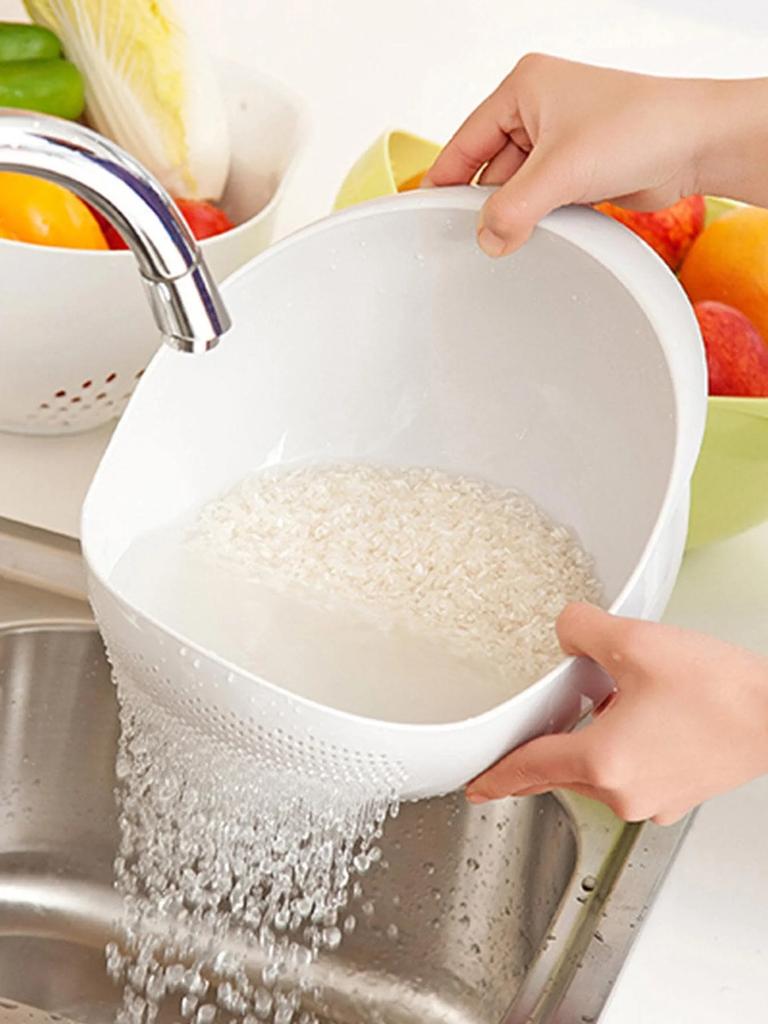 1pc-Rice Drain Basket Rice Filter Fruit and Vegetable Drain Sieve Kitchen Supplies Small Tools Multi-Purpose