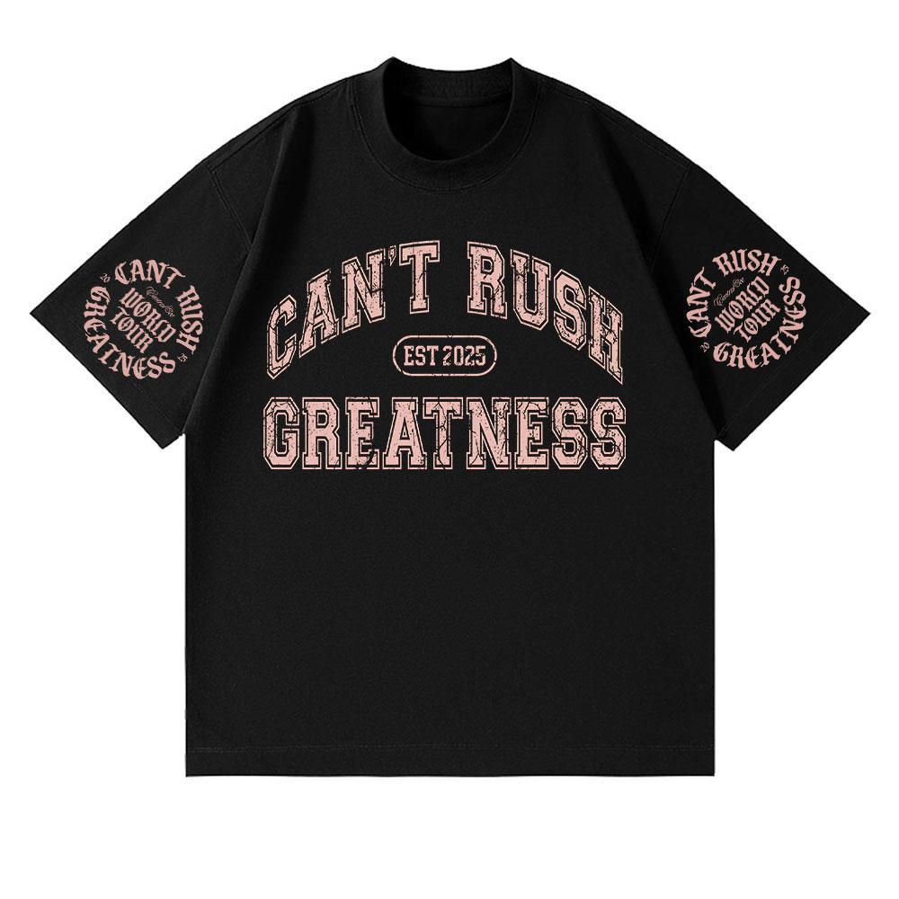 Футболка Central Cee CAN'T RUSH GREATNESS World Tour 2025, летняя хлопковая футболка с коротким рукавом, модная хип-хоп футболка для мужчин и женщин.