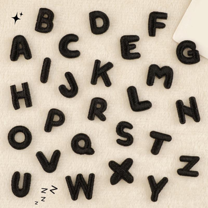 Буквы AZ Ткань Аппликация Шитье Полиэстер Сумка Декор Черный Для Шляпы Куртка Ткань Наклейка Декоративные Модные Аксессуары