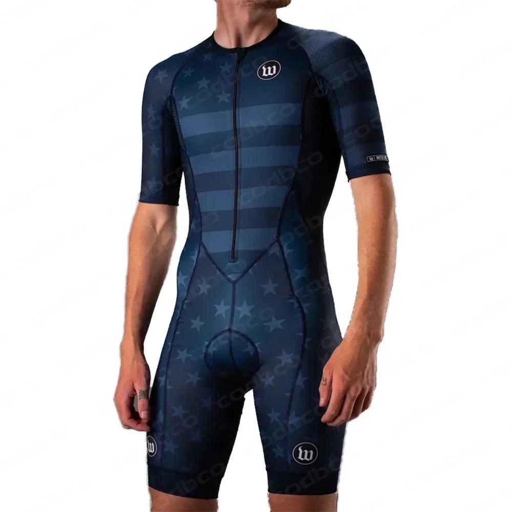Wattie Ink Mens Triathlon Suit Bike Kit Cycling Jersey Mtb Skinsuit Speed Suit Jumpsuit Tights Suit Bodysuit Ropa Ciclismo