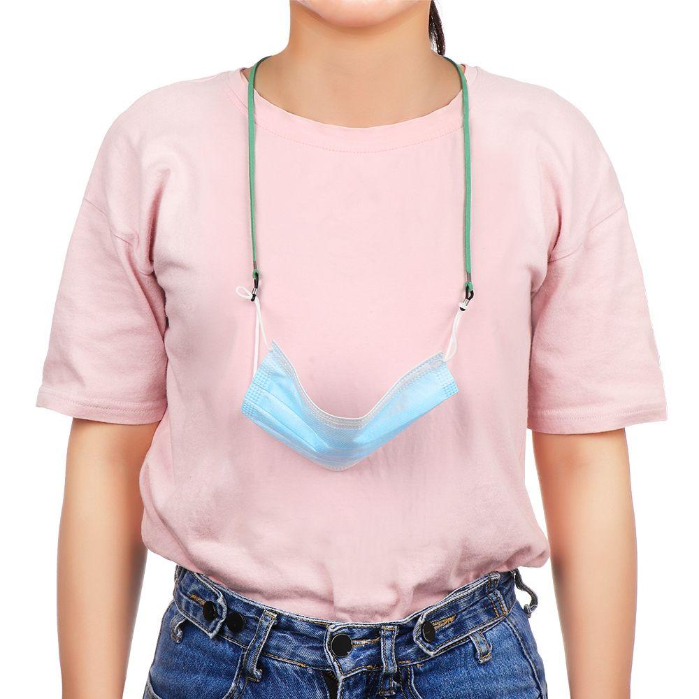 Adjustable Leather High Elasticity Neck Straps Reading Glasses Chain Anti-lost Face Mask Lanyards