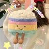 Rainbow Birthday Cake Plush Toy - Fun Dopamine Doll Gift for Kids' Photoshoots
