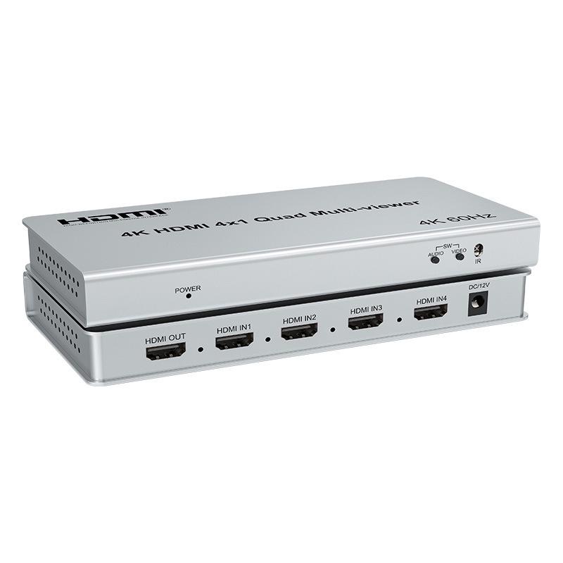 4K@60Hz HDMI Разветвитель с четырьмя экранами