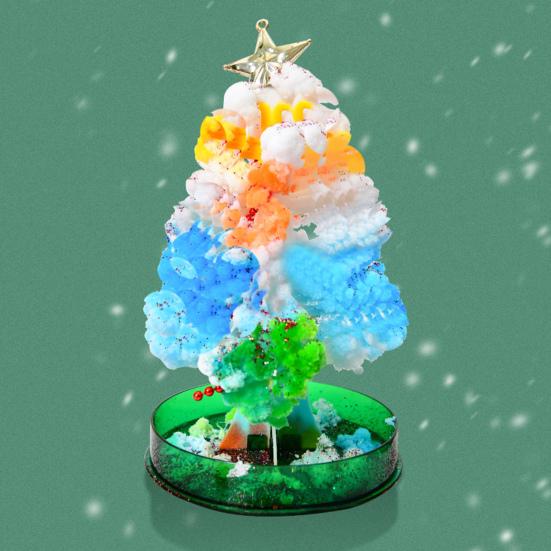 Волшебное выращивание рождественской елки DIY Crystalloid Blossom Tree Kit Простая установка Обучающий набор для выращивания Crystalloid Tree Подарок на праздник для детей