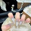 Французский дизайн «Кошачий глаз» Ручная работа Носимые ногти - Ногтевой дизайн в стиле Ins