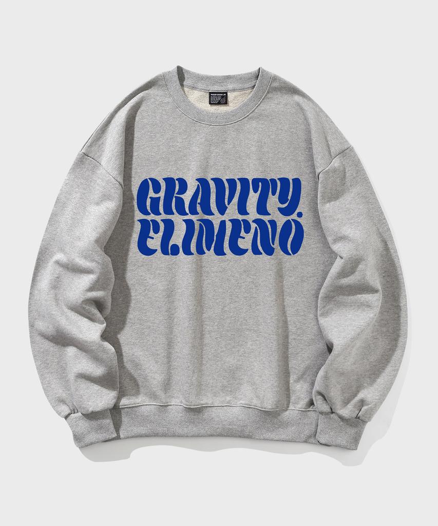 ELIMENO Свитшот оверсайз El Graffiti Серый (синий)