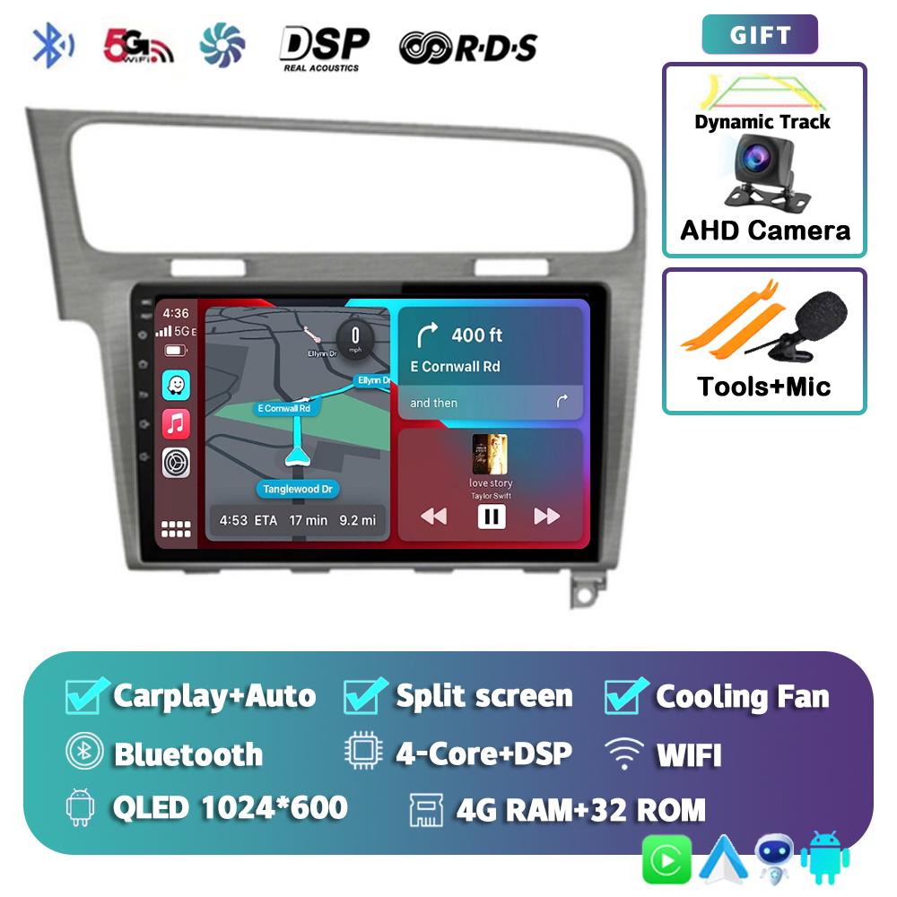 Android 14 Carplay Автомагнитола Для Volkswagen VW Golf 7 2013 - 2016 2017 2018 2019 2020 MK7 Мультимедийный Плеер Стерео Система GPS Головное Устройство