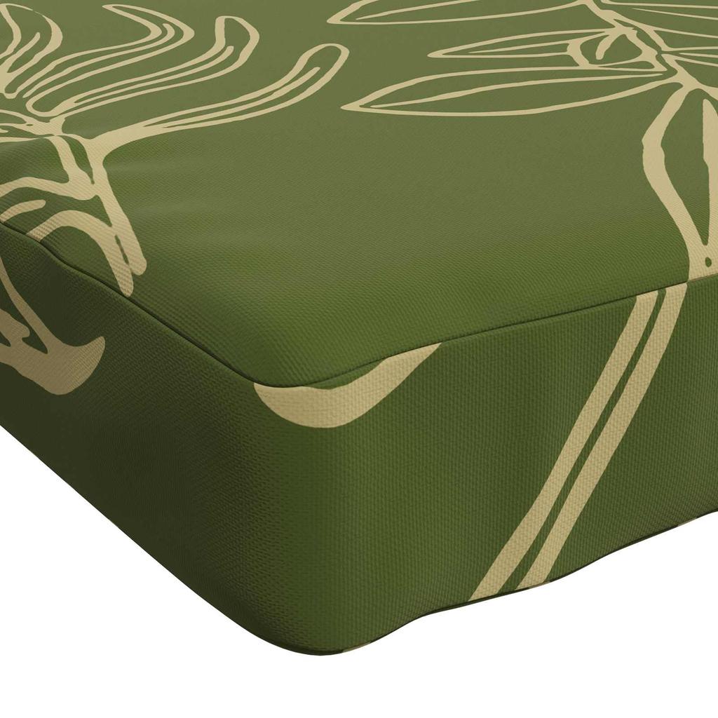 1 piece Bench Cushion VUGHT 100percent Polyester Leaf Design